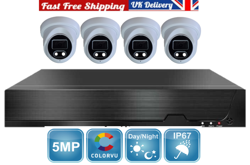 8 Channel CCTV DVR Video Recorder With 5 MP 602E Color View Waterproof