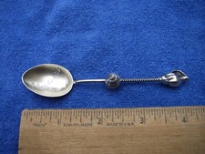 Antique ATLANTIC CITY New Jersey Souvenir Spoon-3D SHELLS Handle