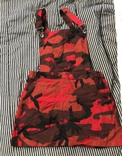 Fashion Nova fightin’ Babe Overall Dress Red/combo Size Medium