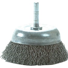 Lessmann 0,35 Stahldraht DIY Becherb&uuml;rste 75 mm 6 mm Schaft