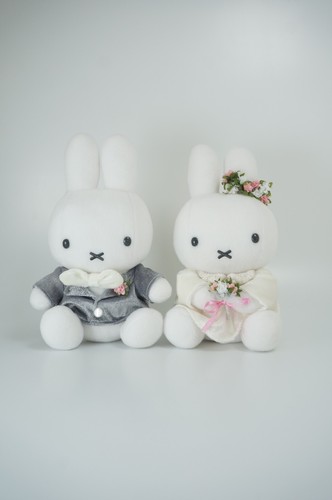 Mint 9" miffy Wedding Doll Stuffed Plush Soft Toy Dick Bruna Sekiguchi JAPAN - Picture 3 of 6