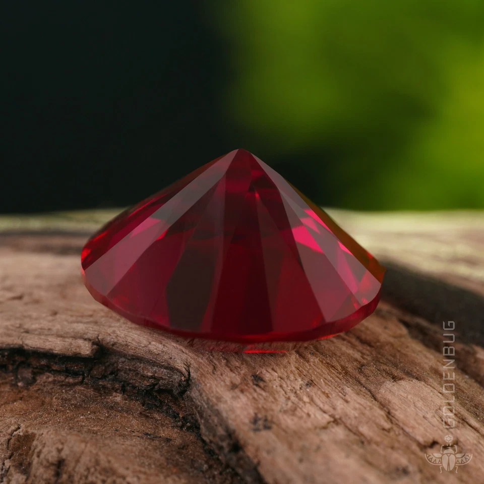 Ruby Genuine Loose Gemstone Round Cut Top Quality Created Red Corundum EU - Image 4 of 4