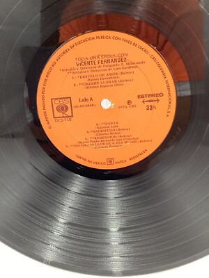 VICENTE FERNANDEZ toda una epoca con (73' CBS MEXICO VINYL LP) VG+