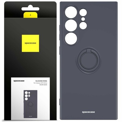 Spacecase Silikonringhülle Für Samsung Galaxy S24 Ultra Schwarz