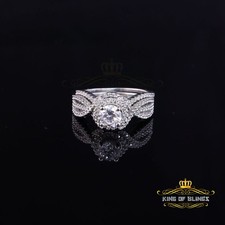 1.20ct Cubic Zirconia Sterling White Silver Square Engagement Womens Ring Size 7
