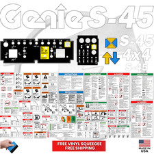 Fits Genie S-45 Decal Kit Boom Lift Stickers - Free Shipping - 3m Vinyl