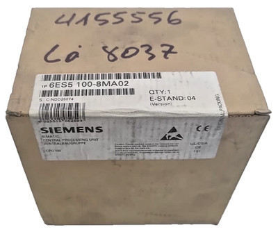 Siemens 6ES5 100-8MA02 SIMATIC S5-100U CPU 100 E-Stand 04 OVP