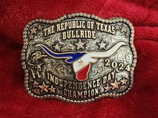 Rodeo  2024  X Treme BULLRIDING Champion Trophy Buckle  Texas Republic  Rare  W83