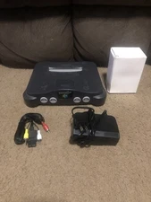 *SYSTEM & POWER ONLY* N64 N64 Game Console Only NUS-001 Black Tested Working