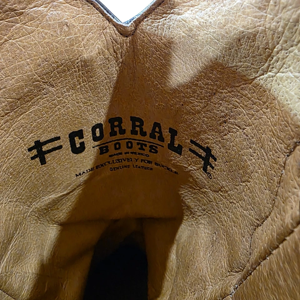 Corral Women’s Brown|Black Sequin Inlay|Embroidery|Studs Western|Boots Size 7.5 - Image 3 of 4