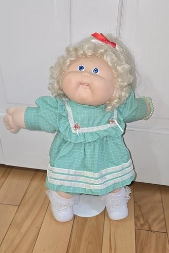 VNTG Cabbage Patch HM17 Cornsilk Hair Blue Eyes HTF Dress