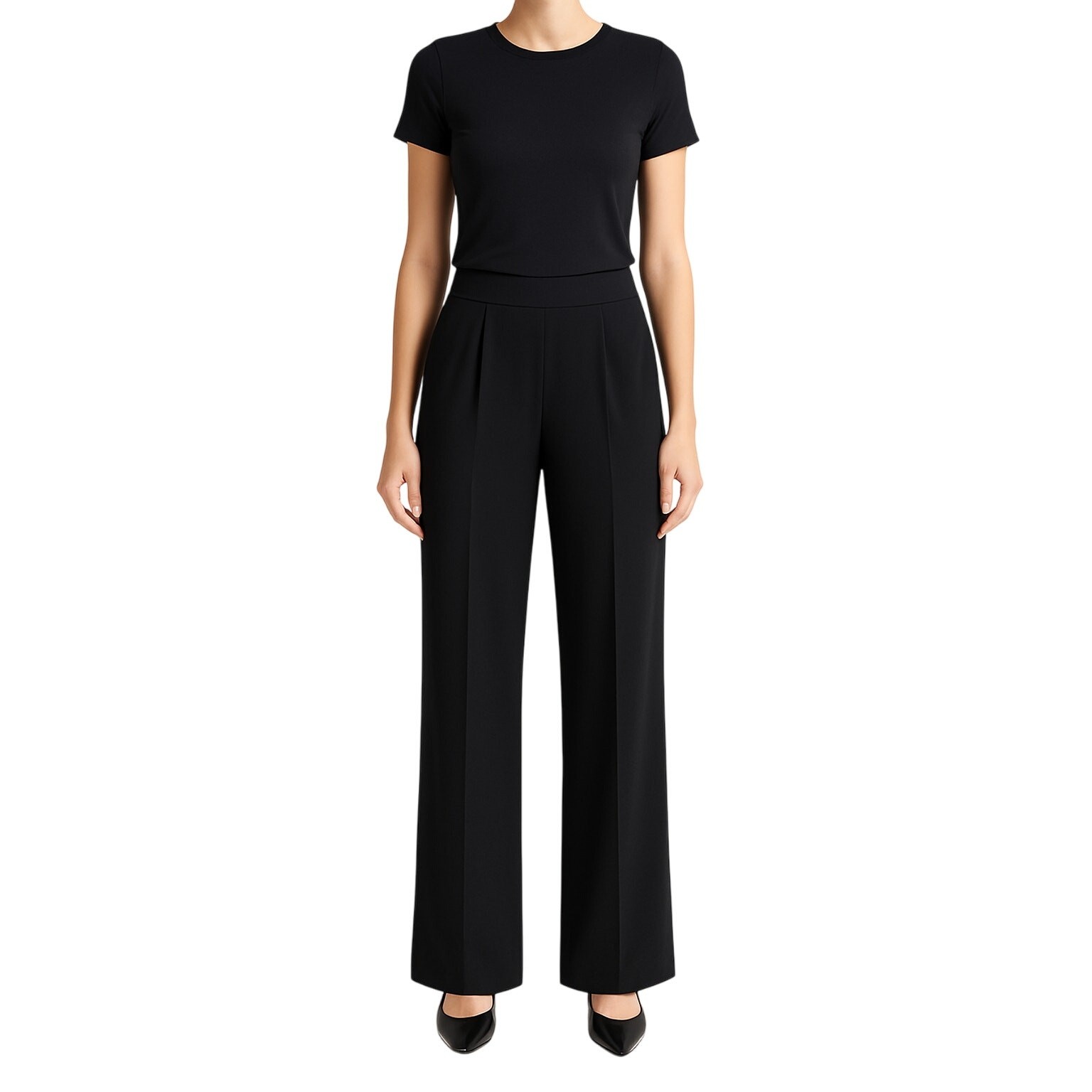 Last Tango Black Wide-Leg Pants L – Soft Stretch Flowy Fit, Y2K Lounge Vibes