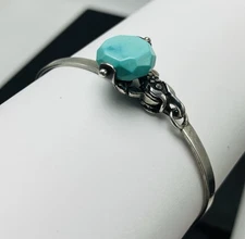 Vintage Beth Orduna Sterling Silver Turquoise Bracelet