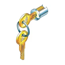 COMPX TIMBERLINE C700LP-100T-15 Lock Cylinder,1/2 in,Keyed Alike,Nickel 5ELG8