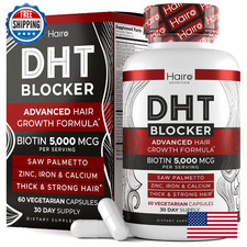 DHT Blocker Hair Growth Supplement - High Potency Biotin  Saw Palmetto for Hair