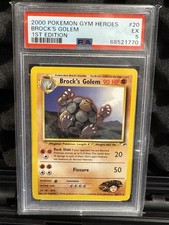 *PSA ERROR* Pokemon 2000 Brock's Golem Gym Heroes 20/132 PSA 5 on eBay