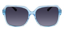 Draper James DJ7029 Sunglasses Women Blue Crystal Square 56mm New 100 Authentic