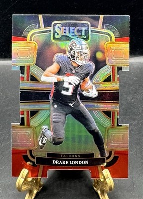 2023 Panini Select - Concourse Drake London #6 Black & Red Prizm Die-Cut