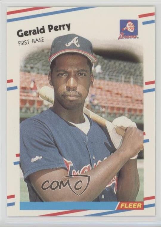1988 Fleer Glossy Gerald Perry #547 0h1