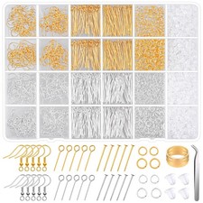 Hypoallergenic Earring Making Kit, 2000Pcs Earring Making Supplies Kit with H...