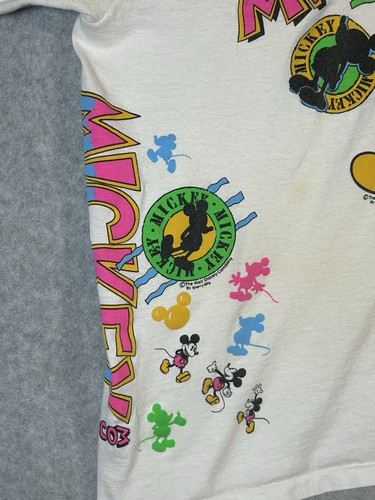 Vintage 80s Disney Mickey T Shirt Double Sided Florida Size 2XL Single Stitch - Picture 5 of 17