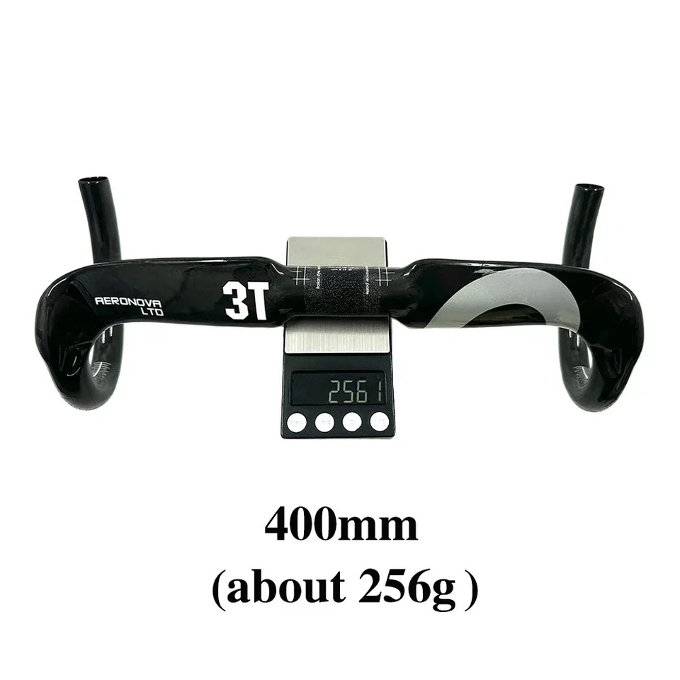 Manillar de bicicleta de carretera de carbono completo 3T 31,8 mm negro mate/brillante 380/400/420/440 mm Foto 2 de 4