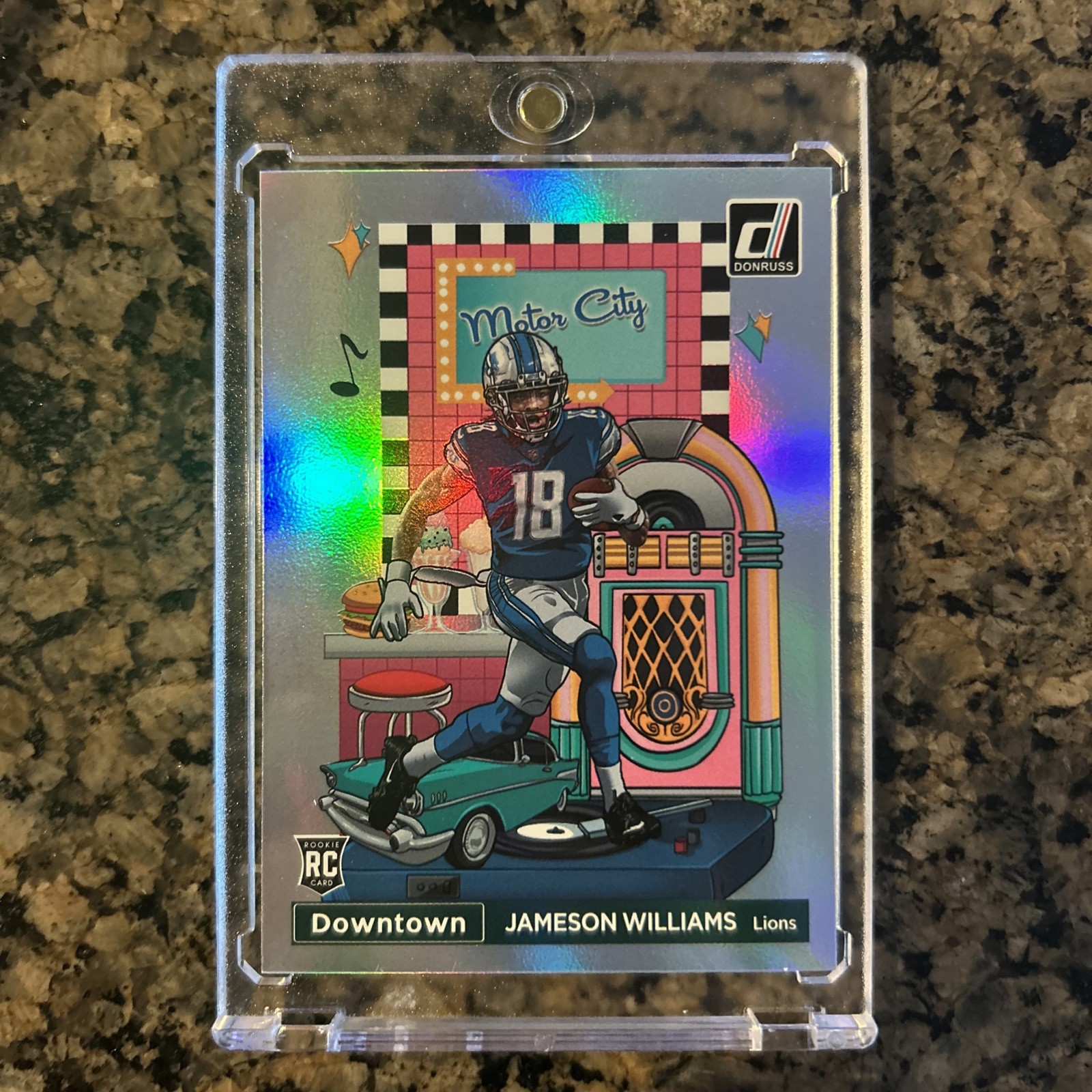 2022 Donruss Jameson Williams Downtown! SSP RC Rookie #DT-JW Lions