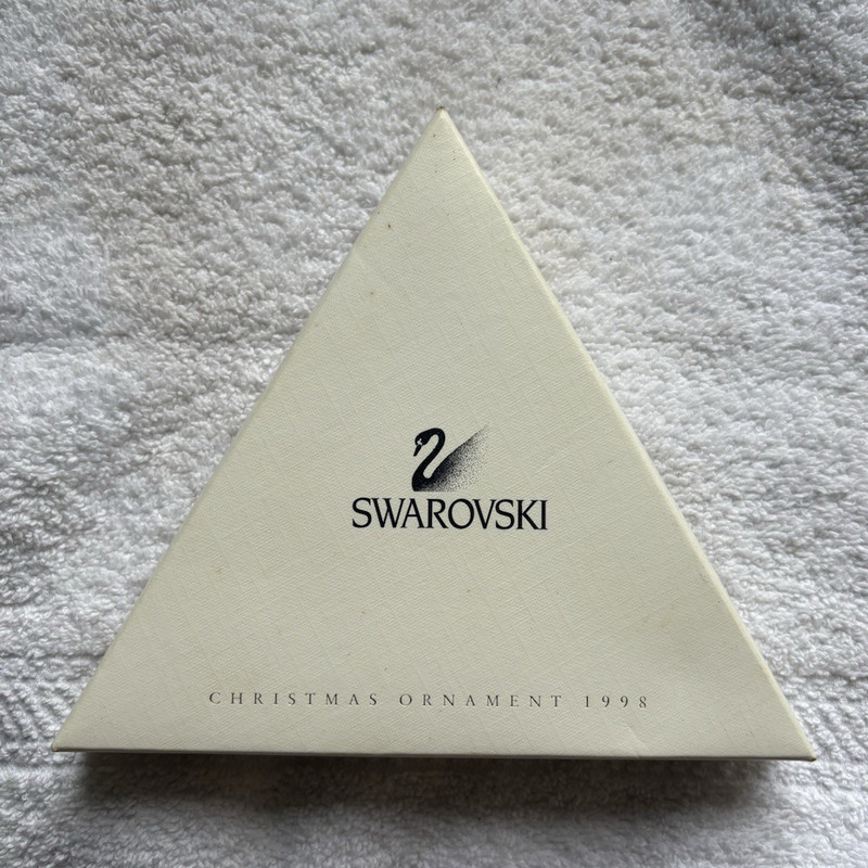Swarovski 1998 Crystal Snowflake Hanging Christmas Ornament Clear w/ Gift Box