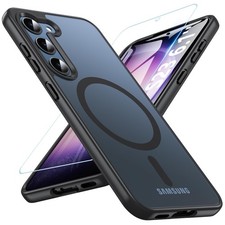 For Samsung Galaxy S23 Case 6.1" Magnetic Case,Carbon Fiber Protective Bumper