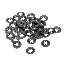 Pack von 40 M3 Waschmaschine 2,5mm I.D.9mm O.D.Sperren Eindrücken 65Mn Schwarz
