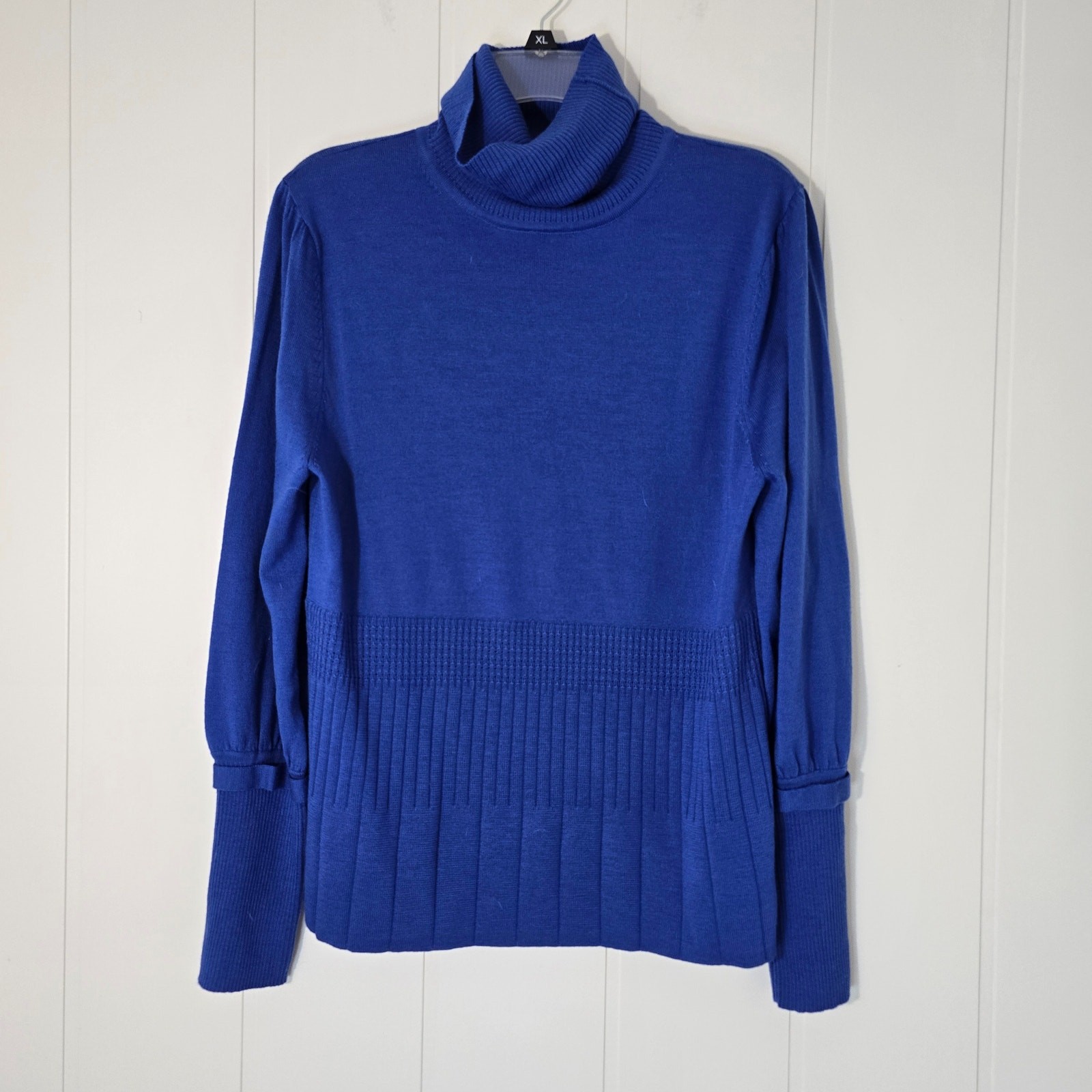 Pendleton Blue Merino Wool Turtleneck Sweater Lig… - image 1
