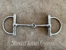 Stainless Steel Hunter Rounded Dee Ring Snaffle Bit, Single Joint