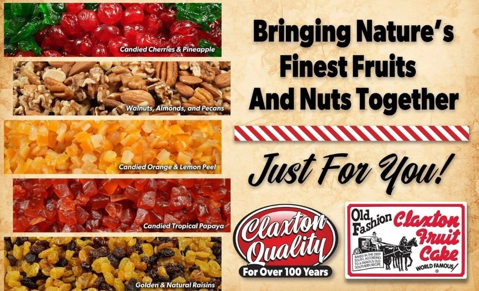 Claxton Fruit Cake 3-16 oz. REGULAR - Holiday Pack - Shipped From Claxton, GA - Image 2 of 4