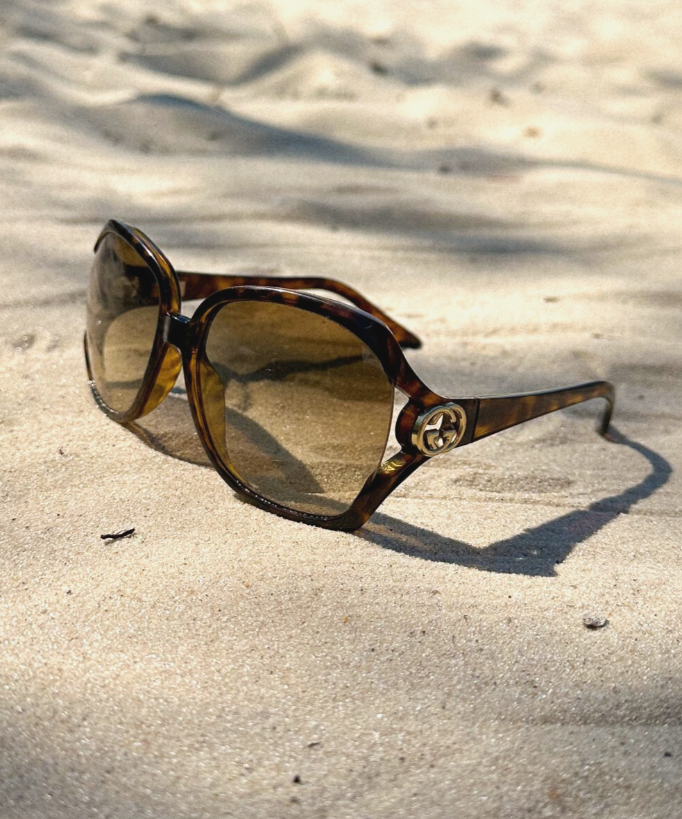 Womens GUCCI Sunglasses Leopard Brown Logo GG Glasses 2986/S