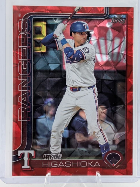 2025 Topps Update Kyle Higashioka #US207 Red Diamante /5 Rangers SSP