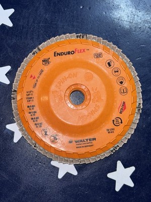 Two Walter 4-1/2  40 Grit Spin-On Enduro-Flex 06B454 4.5'' X 5/8-11   2 Flap Disc