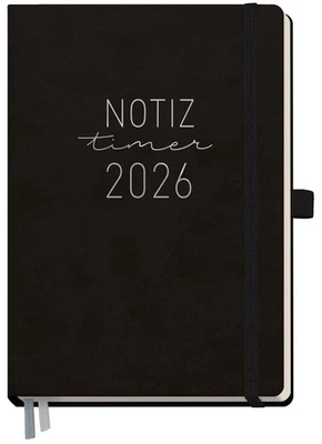 HÄFFT-VERLAG GMBH Wochen-Notiz-Timer Classic A5 schwarz 2026