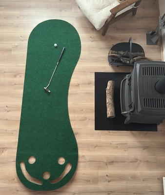 #ad PUTT A Bout Par Three Golf Putting Green 3#x27; x 9#x27; Mat Valentine’s Day Gift $79.90