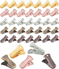 40-Pack Small Alligator Clips with Steel Core  Silicone for Crafts and Office
