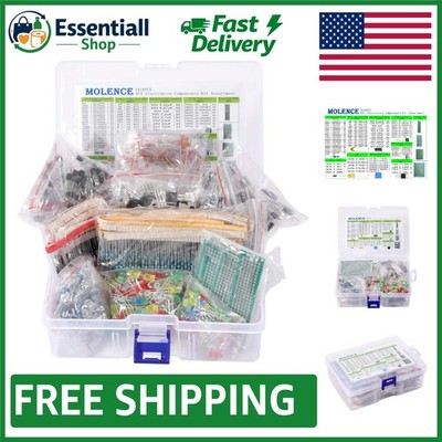 Extensive 1818PCS DIY Electronics Kit: Resistors, LEDs, and More for Innovators
