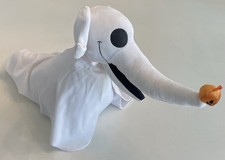 Disney Nightmare Before Christmas Zero Plush Pumpkin Nose White Dog 24  Long