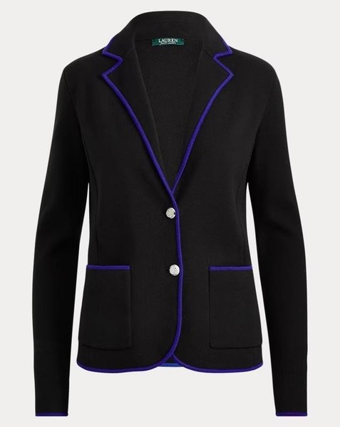Women Polo Ralph Lauren Blazer Black Cotton 36 / S