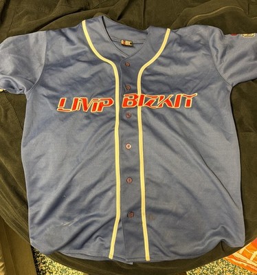 Vintage Limp Bizkit Shirt XL Blue Baseball Jersey Giant Tour Rock