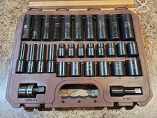 MATCO  SCPM306V  30 Pc. 1/2" Dr METRIC 6 Pt ADV SHALLOW & DEEP IMPACT SOCKET SET