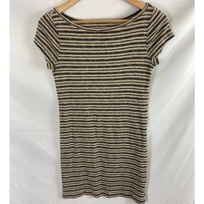 Ann Taylor LOFT Wide neck short sleeve striped dress size xs
