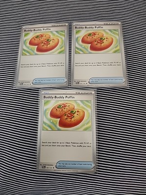 3x Buddy-Buddy Poffin 101/131 x3 - NM Prismatic Evolutions Pokémon