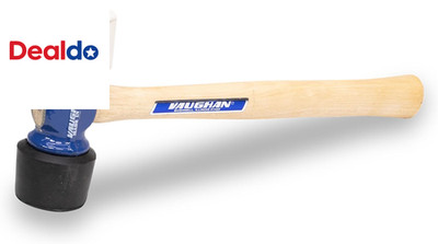 24 Oz Soft Face Rubber Mallet, Made in the USA, White and Black, RM24, VN19510