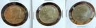 Lot of 3 1965, 1966, 1967 KENNEDY HALF DOLLAR~40% SILVER Toned