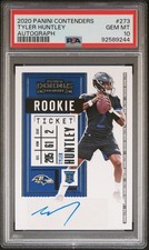 2020 Panini Contenders Tyler Huntley Rookie Ticket Auto - PSA 10