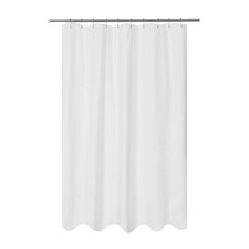Embossed Microfiber Stall Shower Curtain Liner 54 x 72 inches, Soft Fabric Sh...